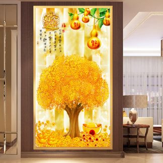 DIY Diamond Painting Full. Pohon rejeki pengumpul berkah 32 x 60CM. D534