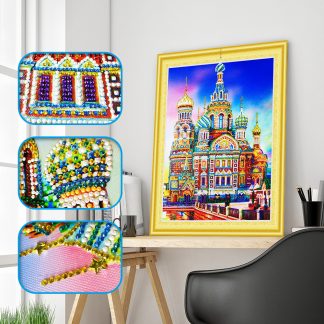 DIY Diamond Painting 5d unik. Istana Impian Castle 57x47 CM D556