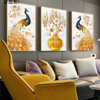 DIY Diamond Painting Unik. Merak 3 in 1 Versi Mewah.  150x70cm D575