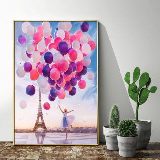 DIY Diamond Painting full. Balon paris romantis 40x30cm D570