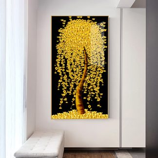 DIY Diamond Painting Full.Pohon Uang emas Rezeki 50X88 Cm D566