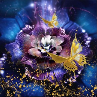 DIY Diamond Painting Full bunga kupu kupu galaxy style 50x50cm D626