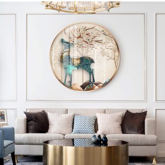 DIY Diamond Painting Full Rusa motif Hijau Turquoise Bulat 40x40CM D681