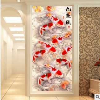 DIY Diamond Painting Full. 9 Koi maple vertikal 90x50 cm D716