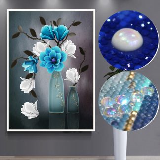 DIY Diamond Painting Full. Vase Bunga Keramik Peony 40x56 cm D729