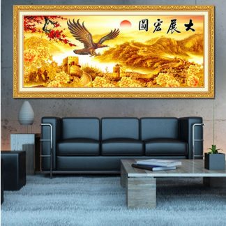 DIY Diamond Painting Full. Rajawali Tembok Raksasa Klasik 100x40 cm D720