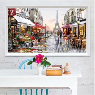 DIY Diamond Painting Full. coffee shop paris romantis 50x40 cm D781
