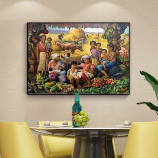 DIY Diamond Painting Full panen raya pasar tradisional view 50x60 cm D816