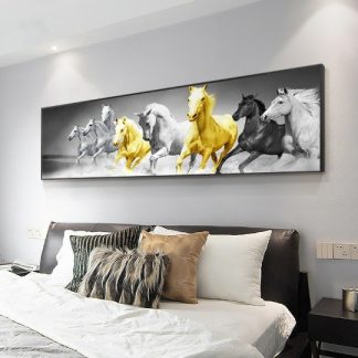 DIY Diamond Painting Full delapan kuda berlari 100x40 cm D817