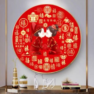 DIY Diamond Painting Full couple married menikah bulat 50x50cm D911