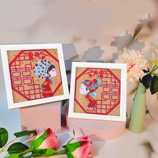 DIY Diamond Painting Full couple pernikahan 2 set x 17x17 cm D962